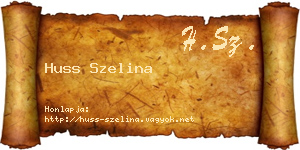 Huss Szelina névjegykártya